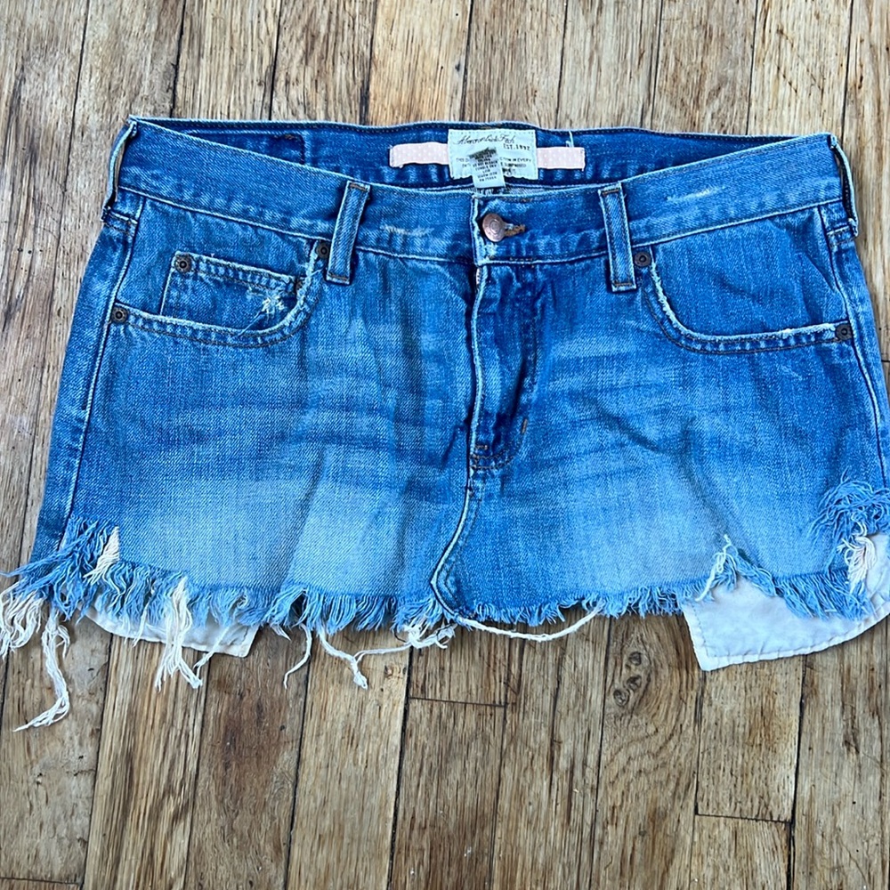 Abercrombie & Fitch Vintage Y2K Denim/Jean Micro Mini Skirt Size 8
